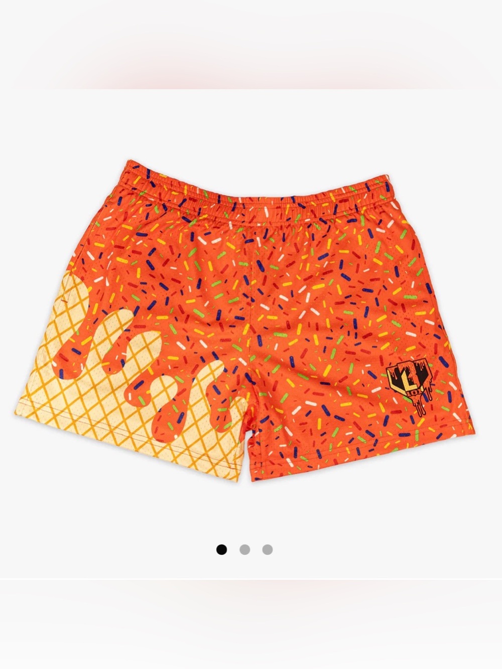 ADULT NWT Baseball Lifestyle 101 BL101 Men’s Scoops Ice Cream Short L Tangerine